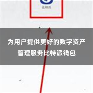 为用户提供更好的数字资产管理服务比特派钱包